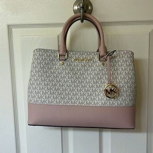 Michael Kors Pink and Gray Satchel